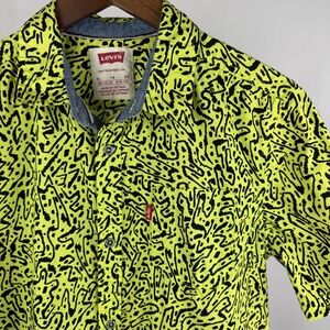 Levis Youth XL Green Button‎ Down Short Sleeve